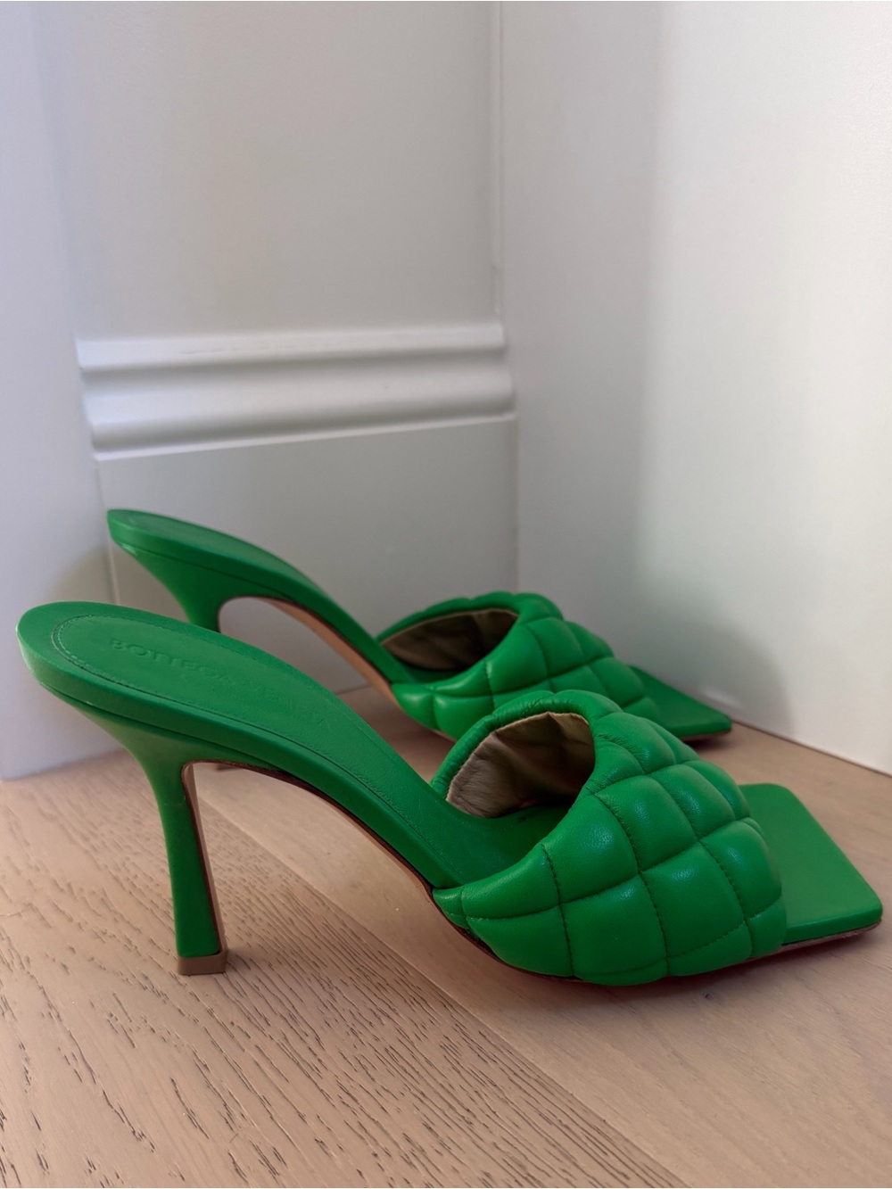 Bottega Veneta Quilted Leather Mule Sandals